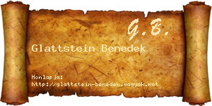 Glattstein Benedek névjegykártya